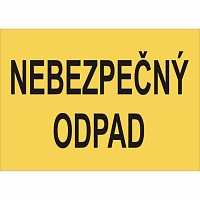 Nálepka NEBEZPEČNÝ ODPAD, 10,5 x 15cm